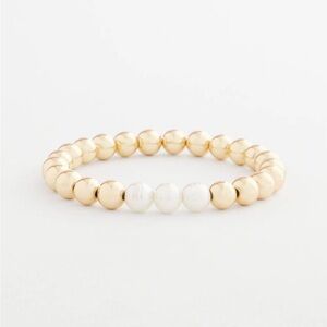 Goldtone Bead Stretch Bracelet
